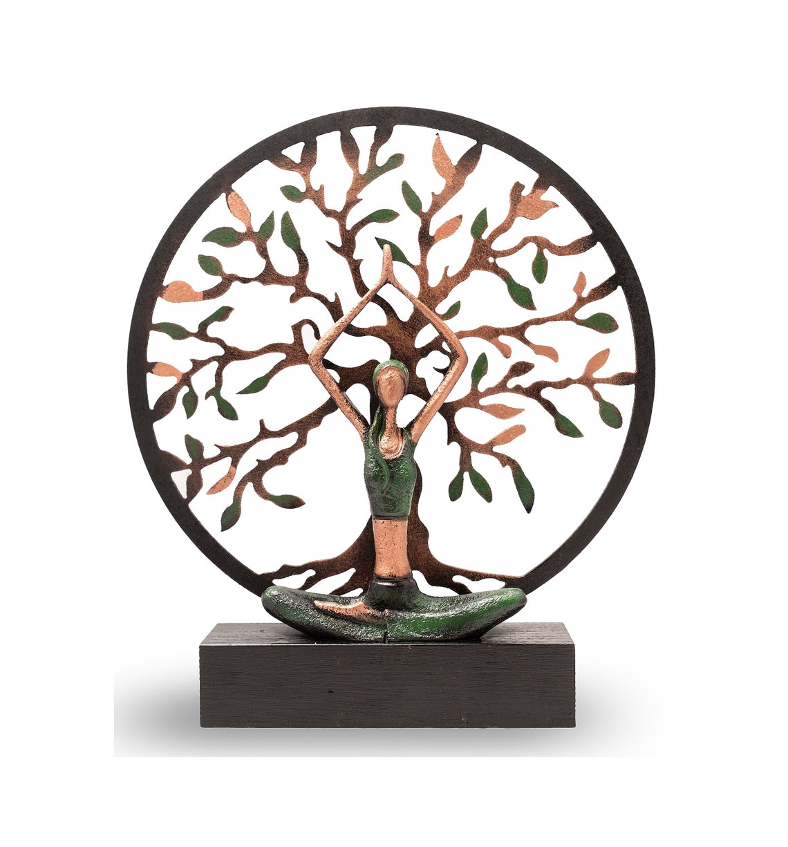 Yoga Statue Yoga Sculpture Tree of Life Decorative Statue Etsy