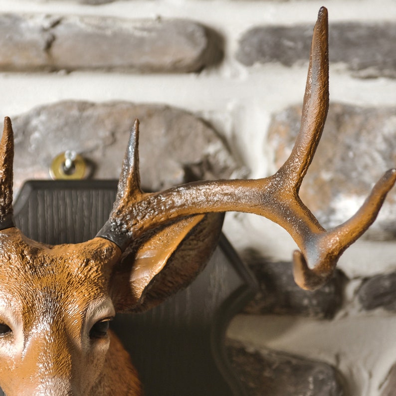 Deer Head Statue Wall Decor Sculpture Deer Antlers Jewelry Etsy