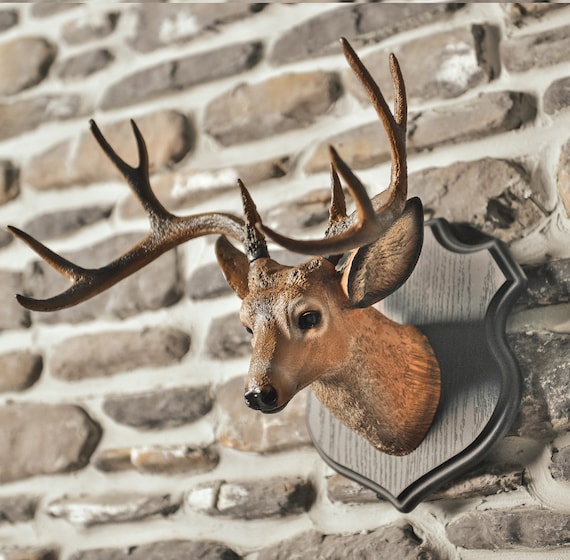 Deer Head Statue, Wall Decor Sculpture, Deer Antlers, Jewelry Display, Antler  Hook, Stag Head, Christmas Gift Idea 