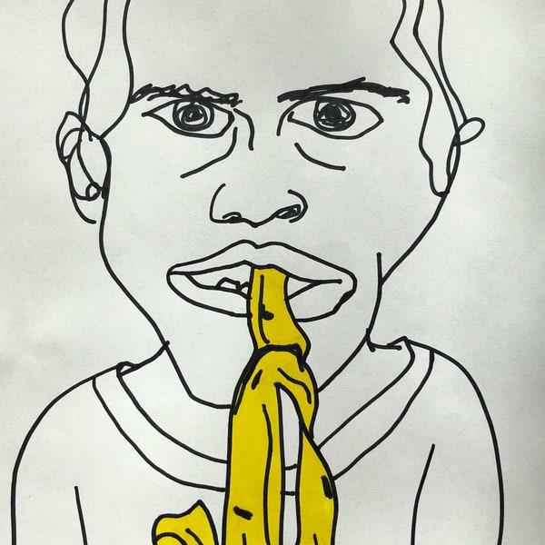 self portrait with banana peel in my mouth #1