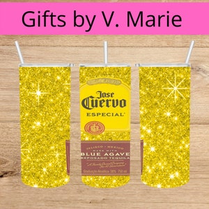 Jose Cuervo Gold Skinny Tumbler Design, 20oz Straight, Custom Template Mobile, Birthday, Party, Cricut, Silhouette, PNG