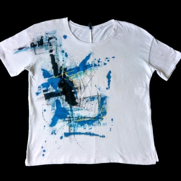 Hand Painted T Shirt - Etsy