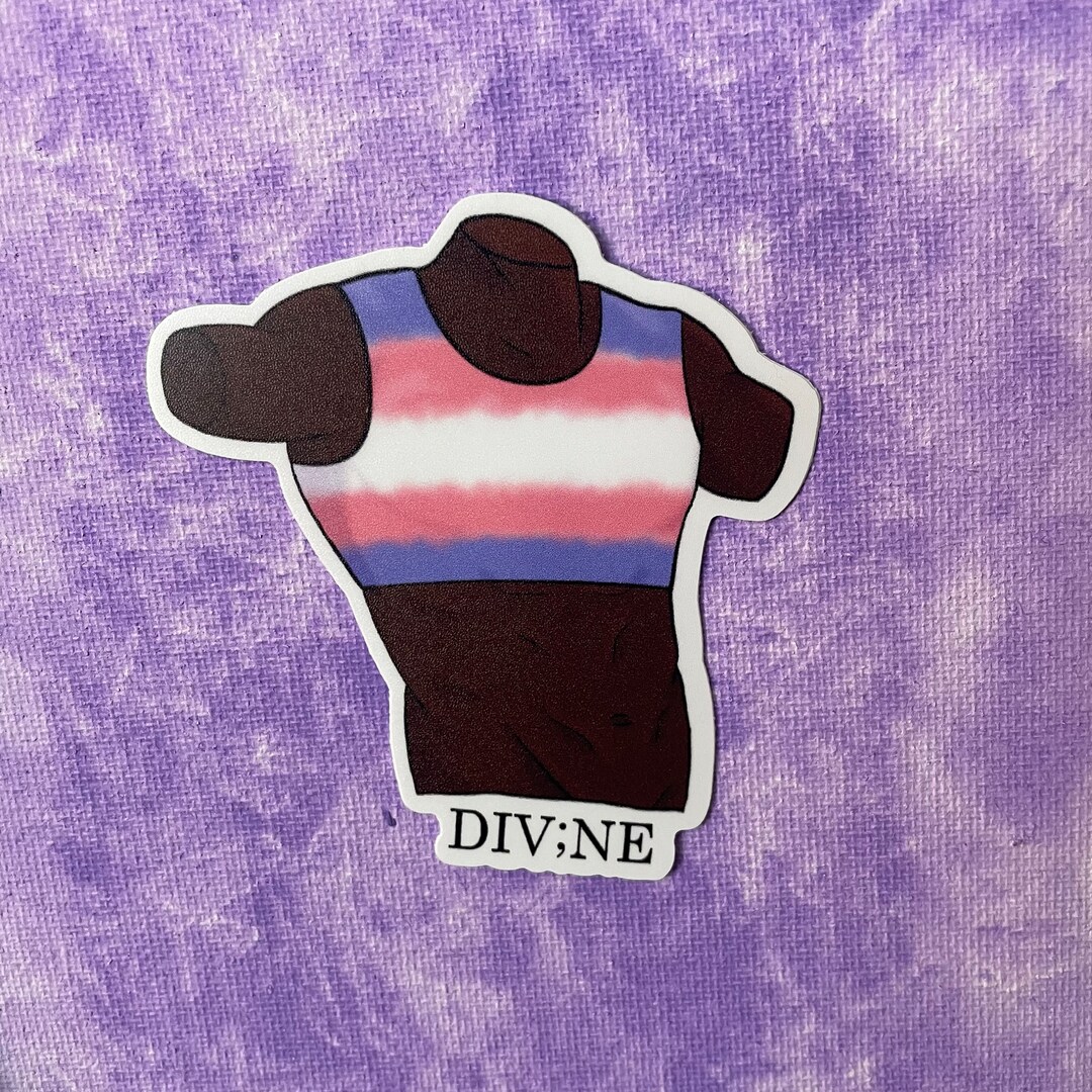DIVNE Transmasc Sticker W/ Trans Flag Binder LGBTQ Pride Etsy