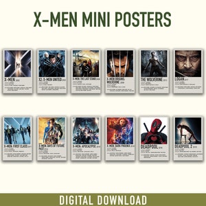 X-Men Mini Posters | Digital Download