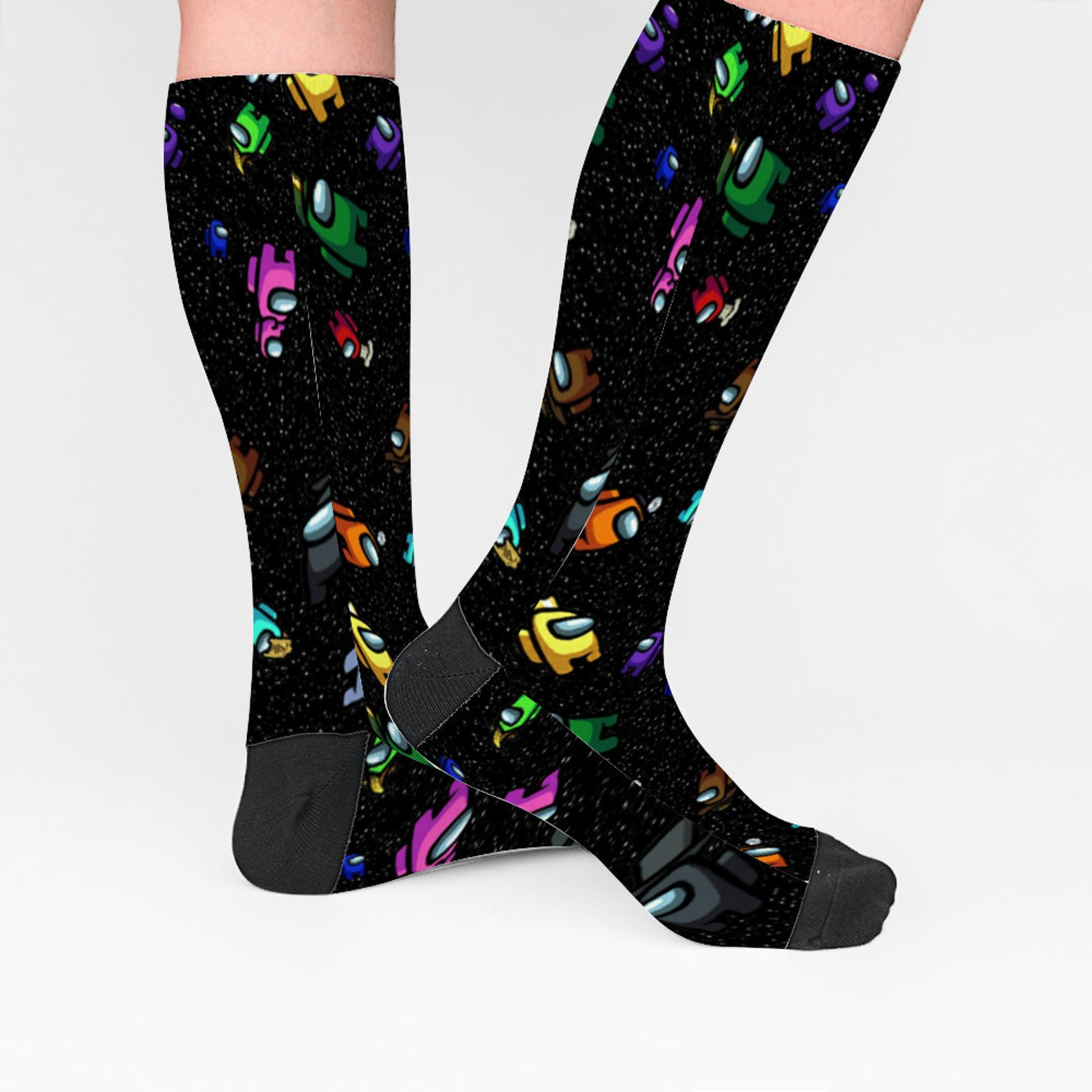 The Among Us Custom Sock Socks Video Game Socks Unisex Etsy