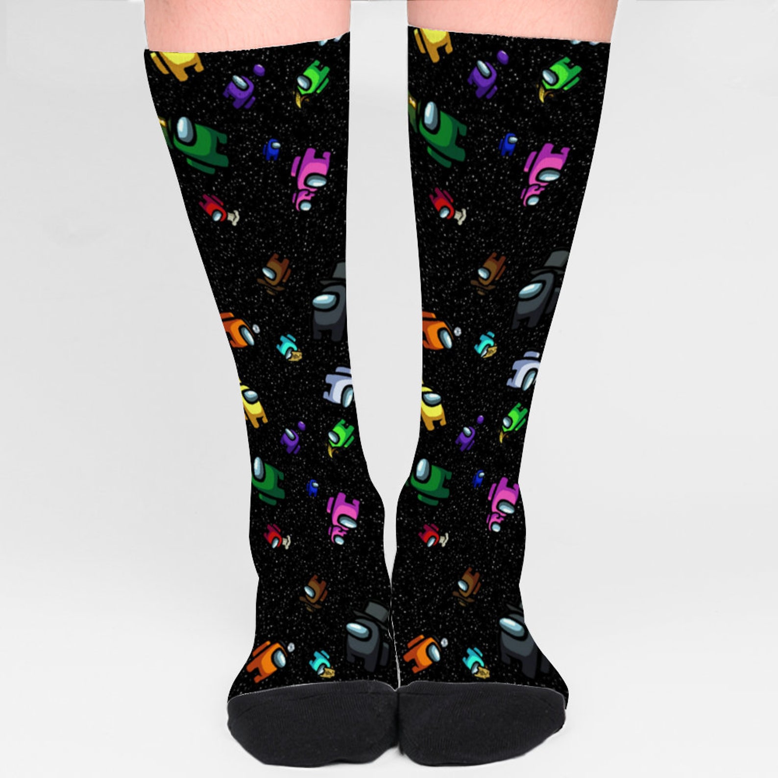 The Among Us Custom Sock Socks Video Game Socks Unisex Etsy