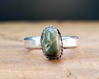 California Coast Beach Pebble Handmade Sterling Silver Ring