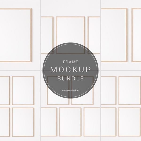 Holzrahmen Mockup, Holz Mockup, Rahmen Mockup, Bundle, Wandrahmen Mockup, Poster Mockup, Holz Mockup, MockUp, Modernes Mockup, Minimalistisch