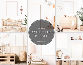 Frame Mockup Bundle, Mockup Frame, Frame Mock Up, Nursery Mockup, Interior Mockup, Minimalist Frame Mockup, Wall Art Mockup, Styled Mockup