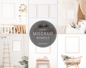 Frame Mockup Bundle, Mockup Frame, Frame Mock Up, Nursery Mockup, Interior Mockup, Minimalist Frame Mockup, Wall Art Mockup, Styled Mockup