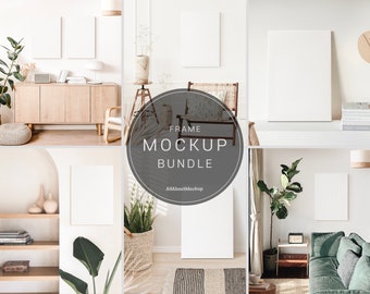 Canvas Mockup Bundle, Boho, Canvas Mockup, Wall Canvas Mockup, Poster Mockup, Interior Mockup, Styled Mockup, Print Mockup, Mock Up Canvas