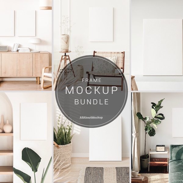 Canvas Mockup Bundle, Boho, Canvas Mockup, Wand Leinwand Mockup, Poster Mockup, Interior Mockup, Styled Mockup, Print Mockup, MockUp Leinwand