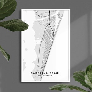 Carolina Beach Map Print | Carolina Beach Poster | Carolina Beach Art