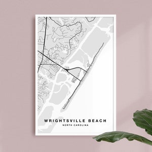 Wrightsville Beach Map Print | Wrightsville Beach Poster | Wrightsville Beach Art