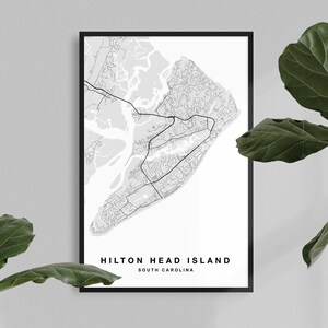 Hilton Head Island Map Print | Hilton Head Island Poster | Hilton Head Island Art