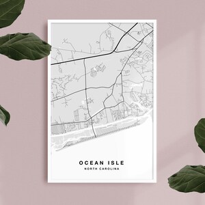 Ocean Isle Map Print | Ocean Isle Poster | Ocean Isle Art