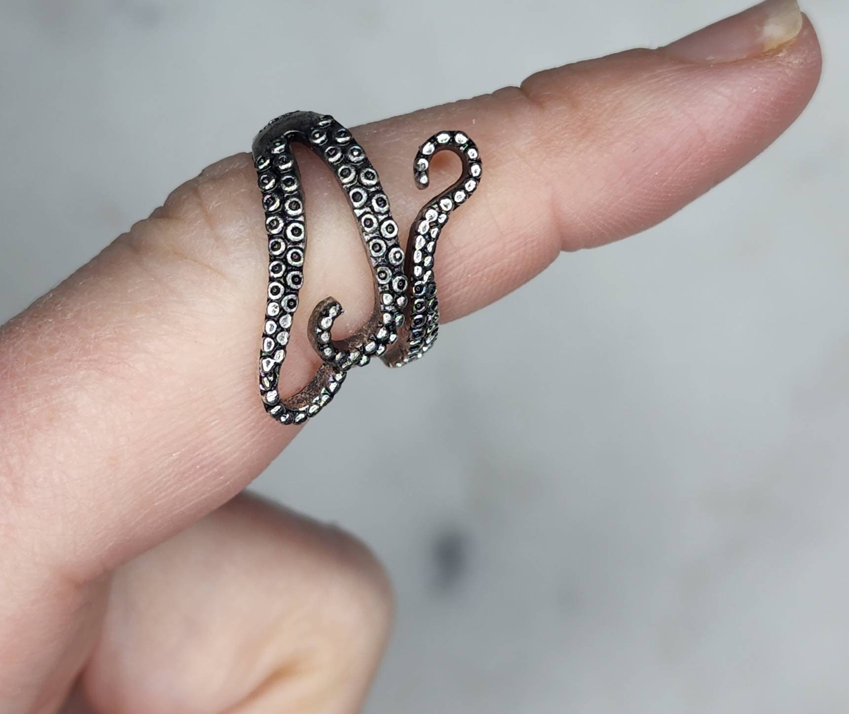 Adjustable Knitting Crochet Ring Silver-plated Fish Shape Braided agreeable