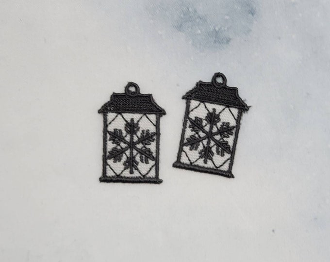 Glowing Latern Charm, Holiday Entertaining, Glow In The Dark Snowflake Lantern, Gift Tags, Wine Glass Charm, Snowflake Ornament, Napkin Ring