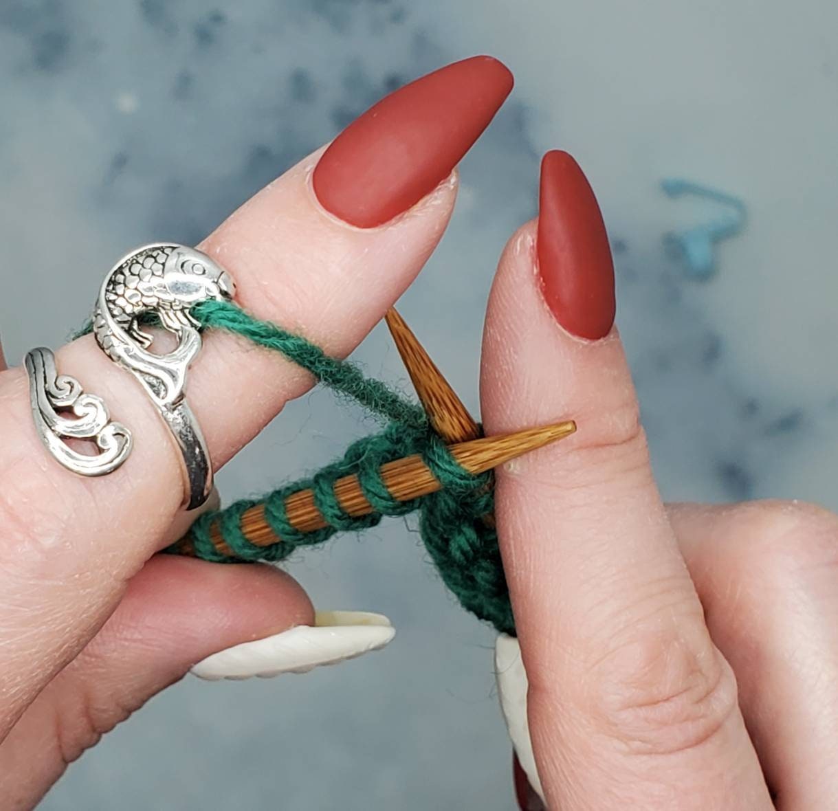 Adjustable Knitting and Crochet Ring, Yarn Ring, Tension Ring, Colorwork  Ring, Yarn Guide, Adjustable Ring, Peacock Ring, Fox Ring, Notions. 