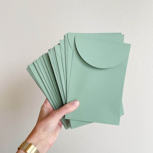 Buste Verticali Verdi, B6, Carta 120 grammi - Set, Alta Qualità, Fatto a Mano