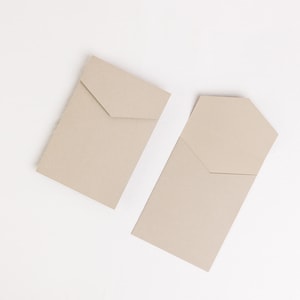 Verticale Enveloppen Bruin, B6, Papier 250 gram - Set, Hoge kwaliteit, Handgemaakt