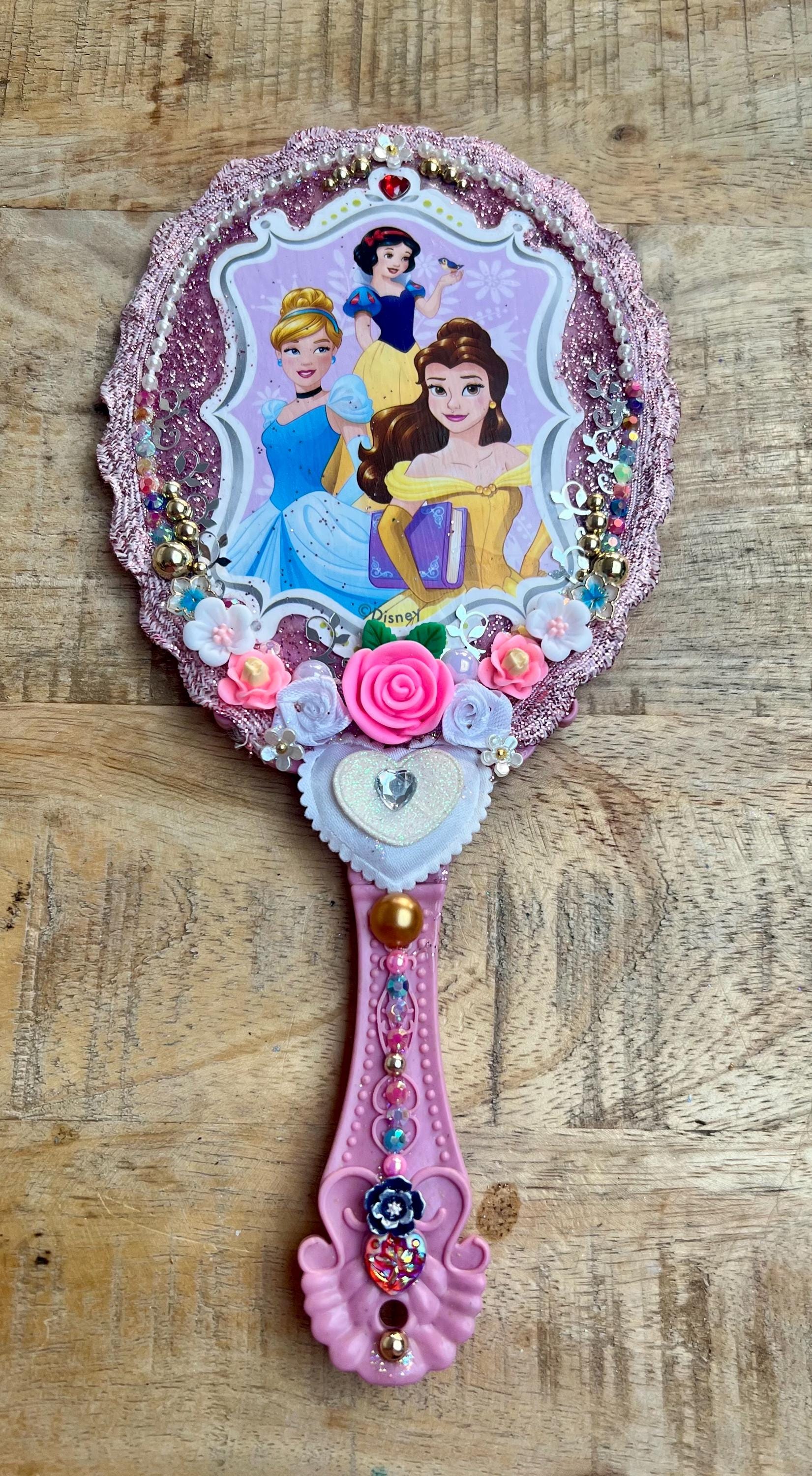 Handheld Mirror, Disney Princess Theme, Handmade Gift for Her 