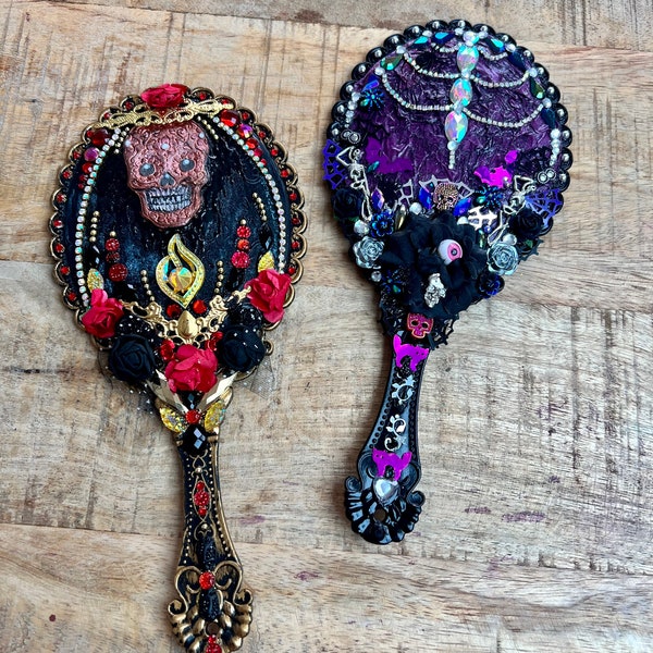 Hand Held Mirror Etsy