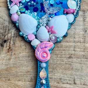 Under the Sea Handheld Mirror: Gem & Shell Decorated Vanity Mirror - Etsy