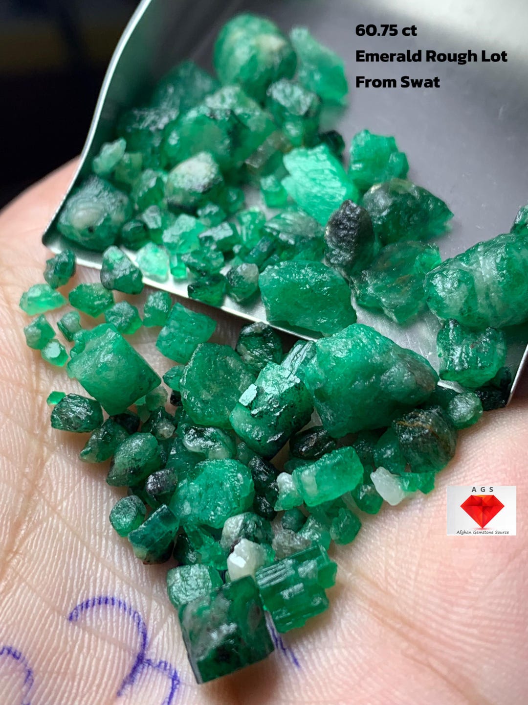 Pokemon Emerald Rough Rare 60.75ct Emerald Rough Lot From Swat – Natural Beauty in 11x7x7 Mm ...