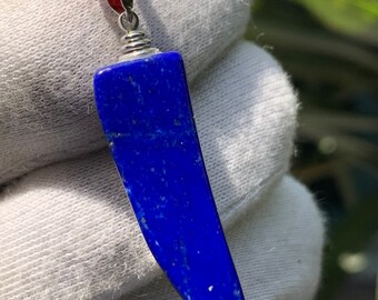 Pendentif Lapis-Lazuli Afghanistan - Qualité Supérieure, Modèle N°18, Neuf