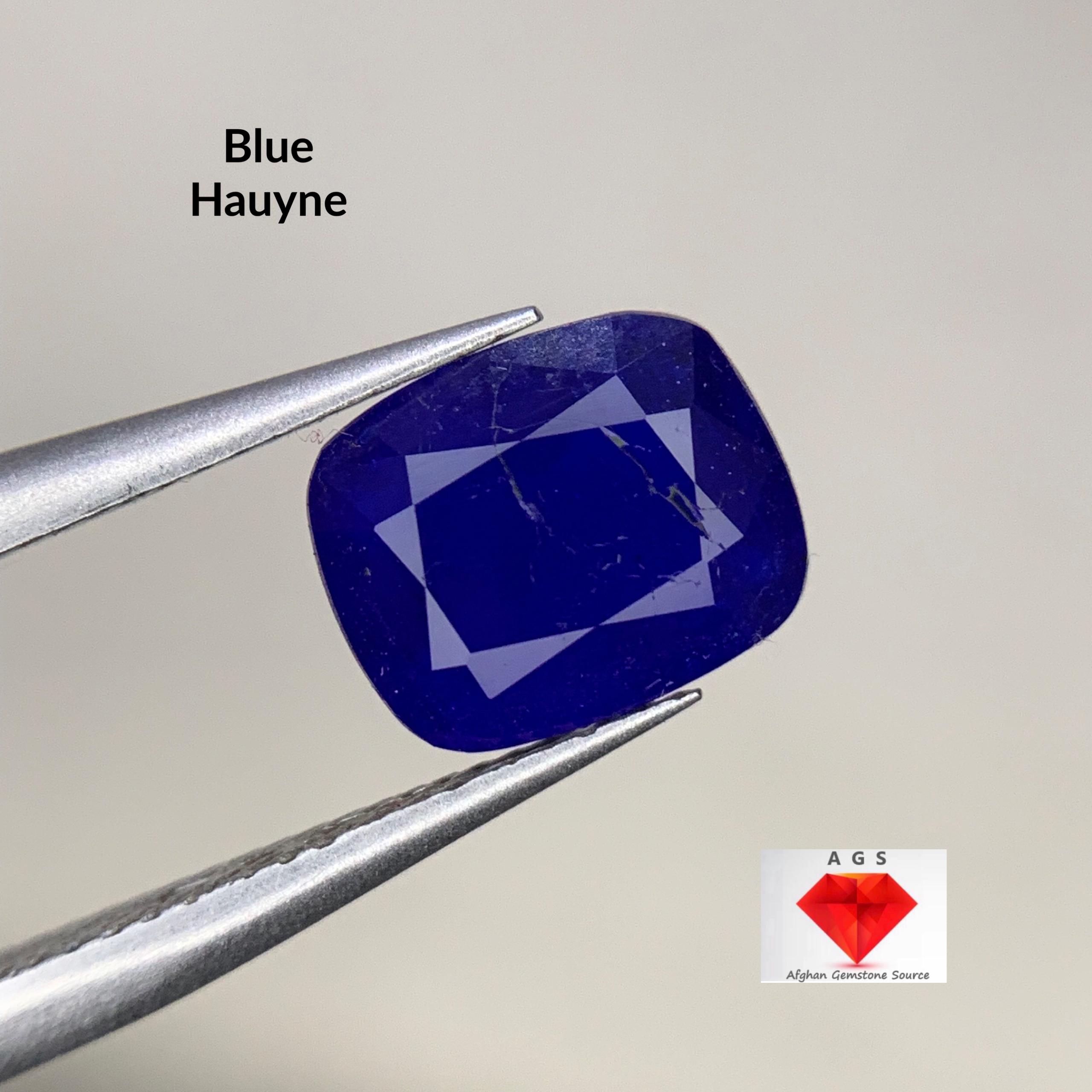 Meest zeldzame 1,30 kt blauwe Hauyne uit Badakhshan, Afghanistan