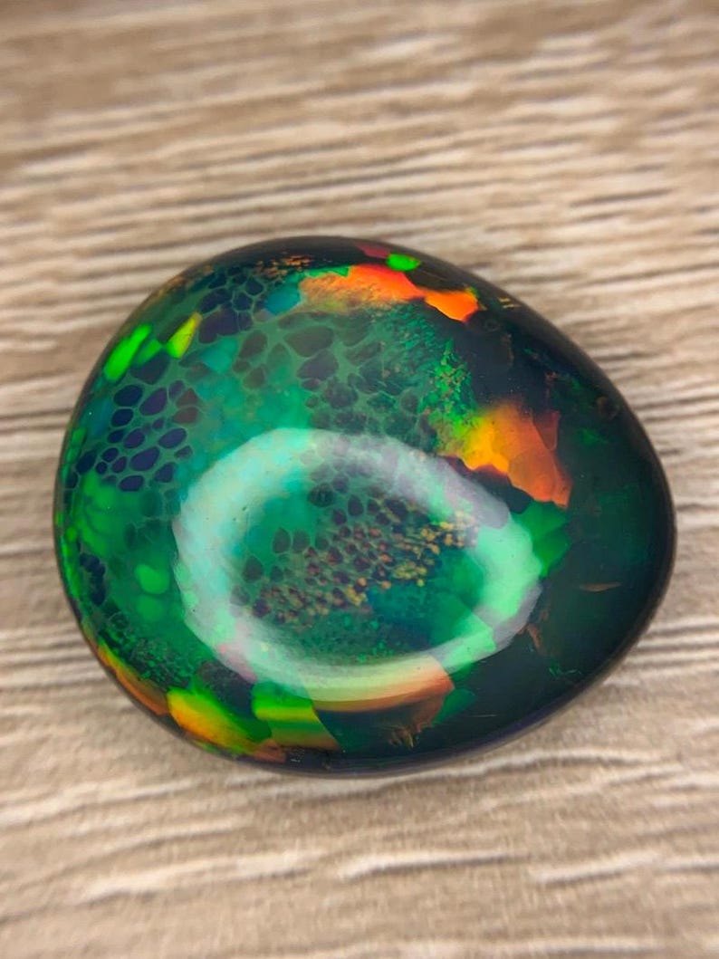 AIG Certified Honey Comb 24.45 CT Black Ethiopian Opal - Etsy