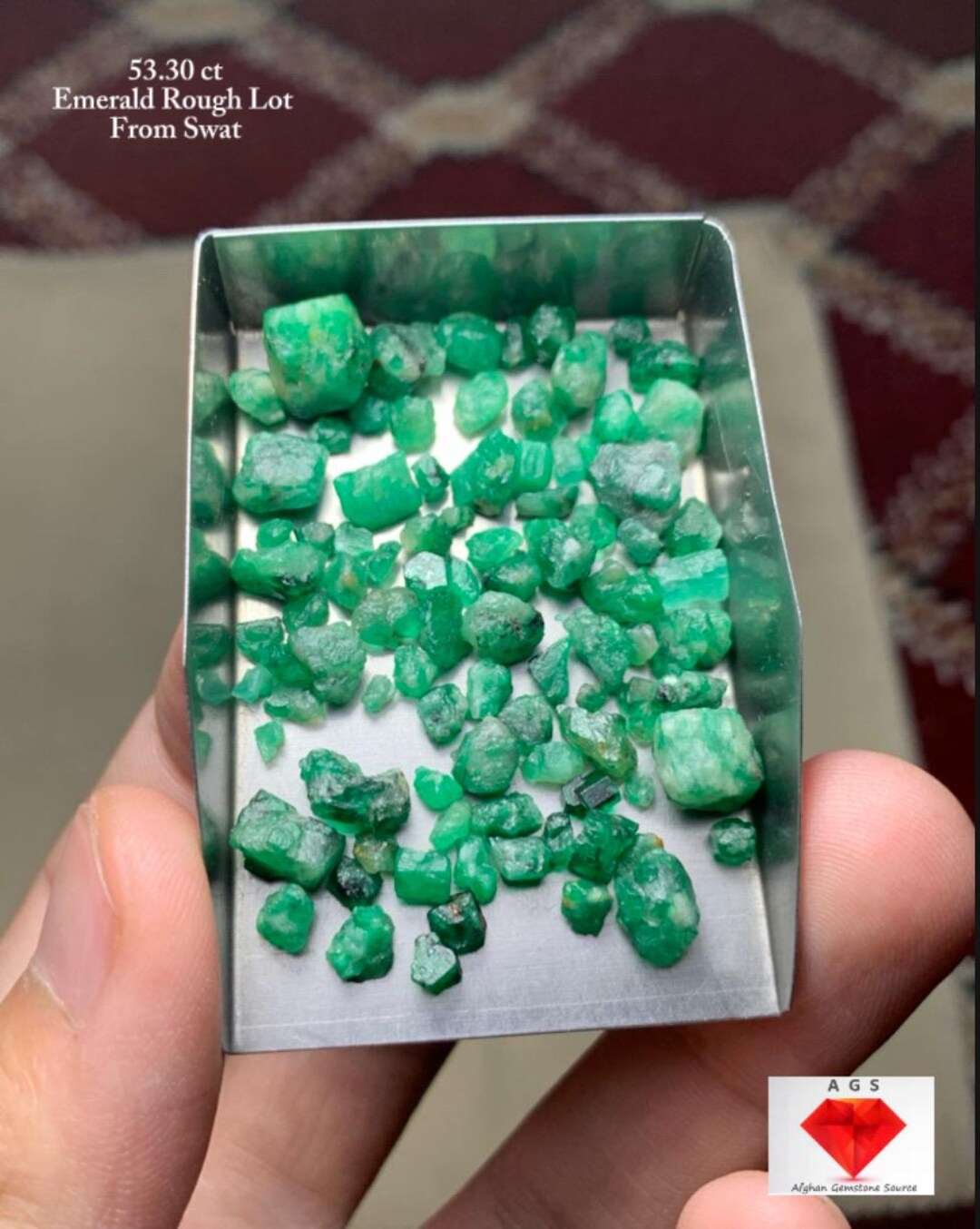 53.30 Carat Swat Emerald Rough Lot – Depth, Potential, and Natural ...