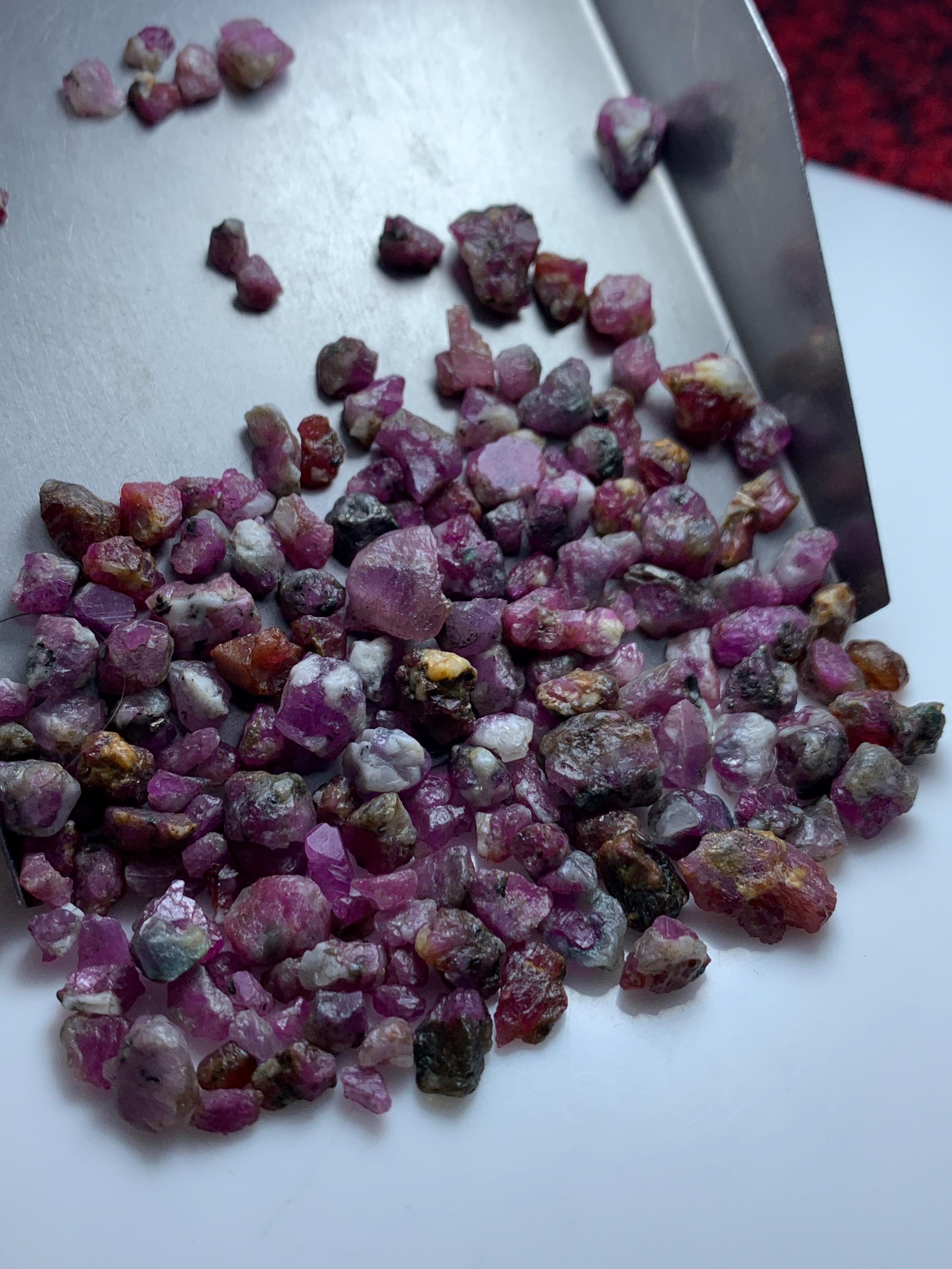 209.60ct Ruby Rough Lot – Natural Untreated Stones (avg. Size