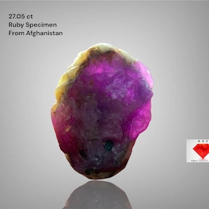 27.05ct Natural Ruby Specimen – Afghanistan | 20.35 x 13.62 x 10.95 mm