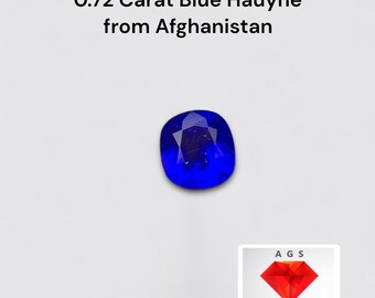 Super Rare 0.72 carat Blue Hauyne from Afghanistan