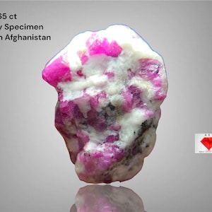 214.65ct Natural Ruby Specimen – Afghanistan | 41.94 x 31.25 x 25.84 mm