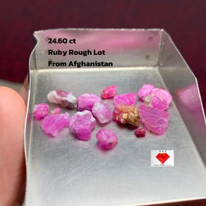 24.60ct Natural Ruby Rough Lot – Afghanistan Origin | 11.30 x 8.66 x 2.52 mm