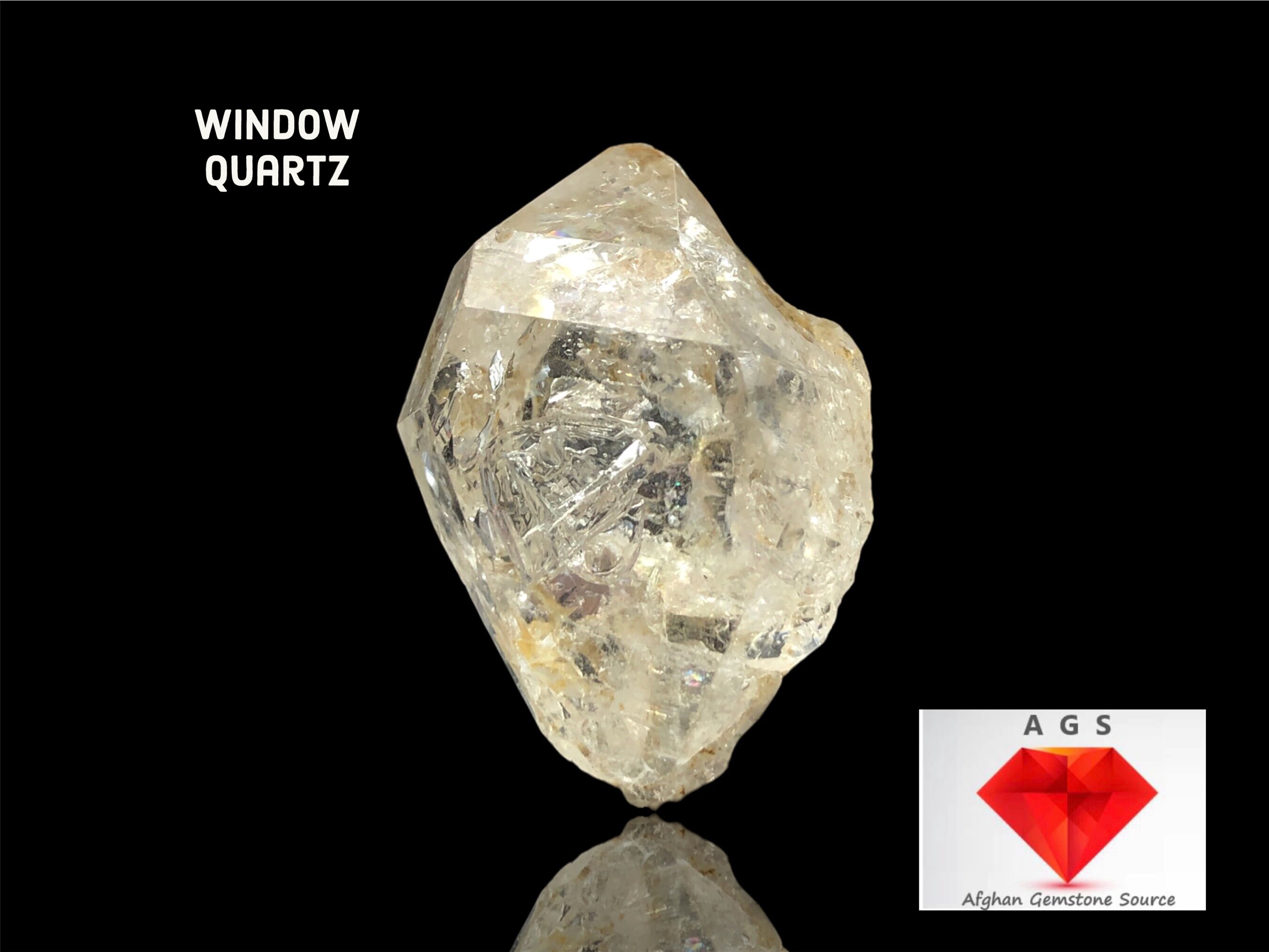 パキスタン バロチスタン州産 ブラックウインドウクォーツ パキスタン/ザギマウンテン産] ザギマウンテンクォーツ原石/ダブル