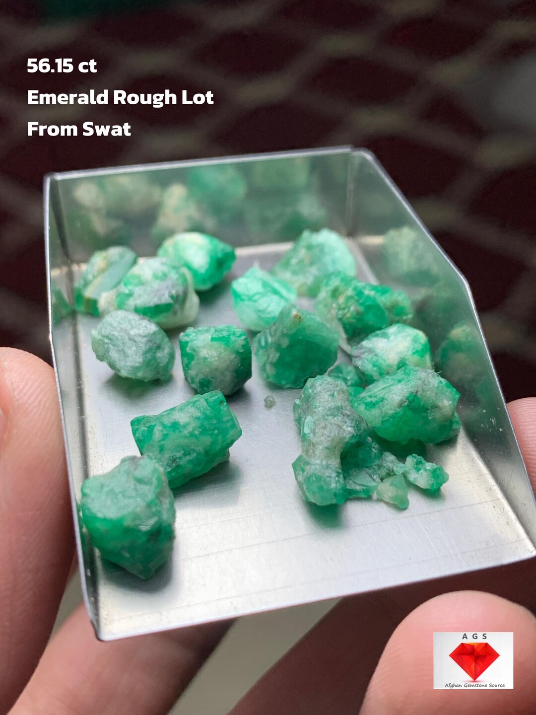 56.15 Ct Swat Emerald Rough Lot – Slim Form With Precision Cutting ...