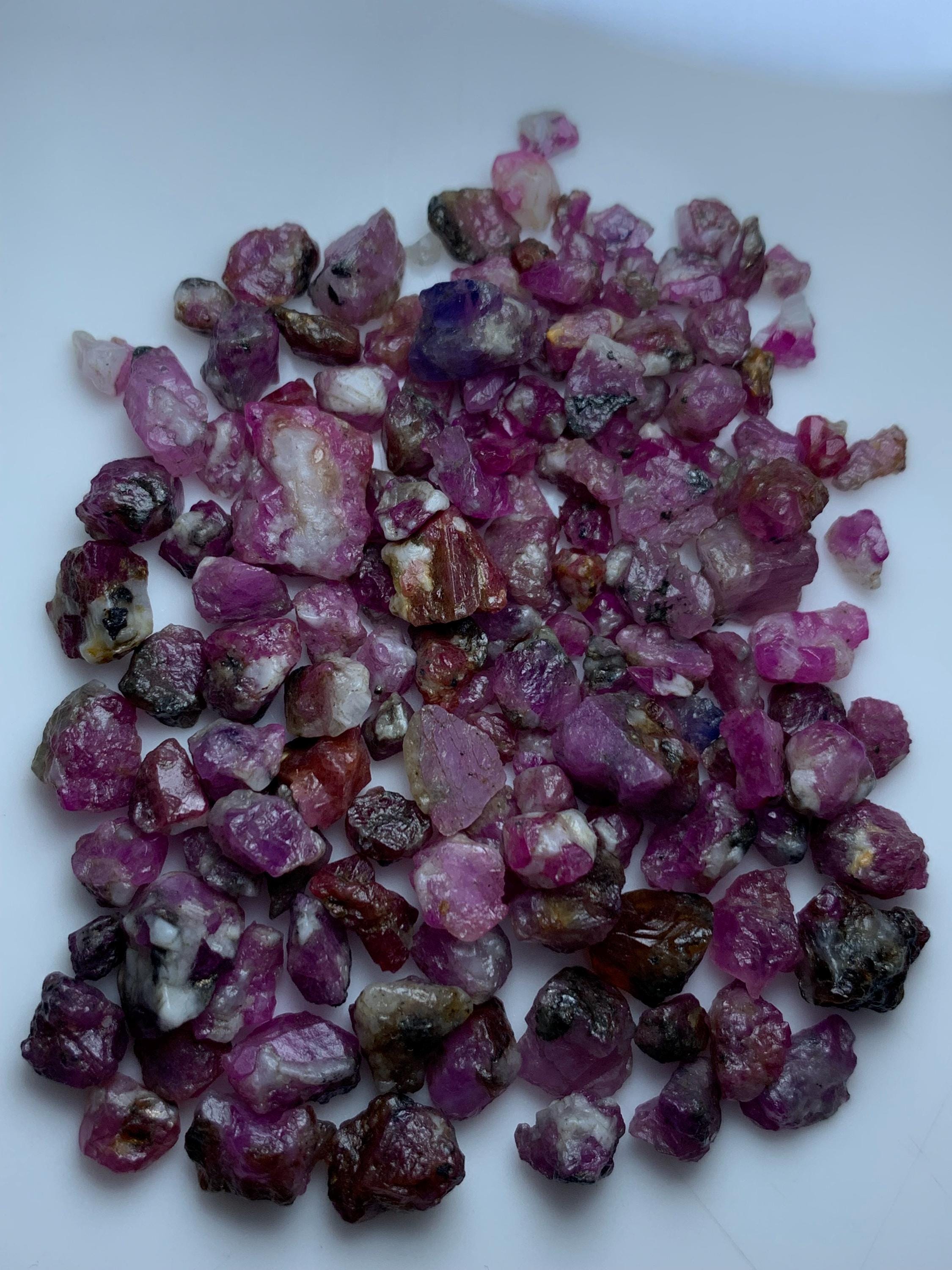165.10 Carat Ruby Rough Lot – Natural Untreated Gems (11x9x5mm) - Etsy