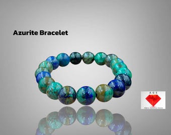 Unlock Your Intuition with the 127 ct 8mm Azurite Bracelet