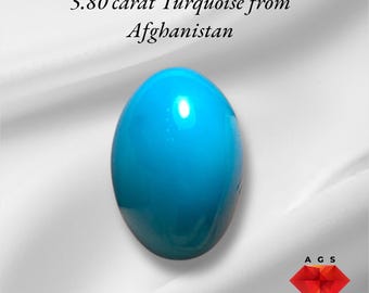 5.80-Carat Natural Turquoise From Afghanistan A Gemstone of Timeless Elegance