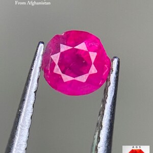 Balanced Beauty: 0.27 ct Faceted Afghan Ruby