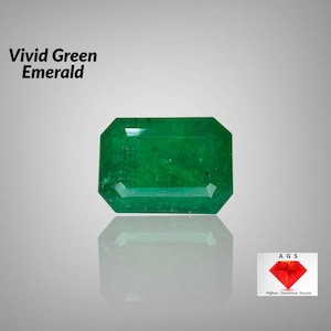 Vivid Green 4.455 CT Emerald from Panjshir, Afghanistan