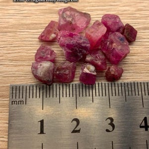 29.60ct Afghan Ruby Rough Lot – Red Crystals with Natural Beauty & Form