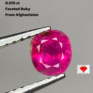 Fiery Elegance: 0.370ct Faceted Afghan Ruby in a Brilliant  Cut