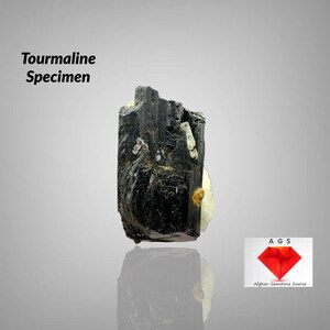 57 ct Black Tourmaline Specimen Combined With feldspar from Skardu, Pakistan