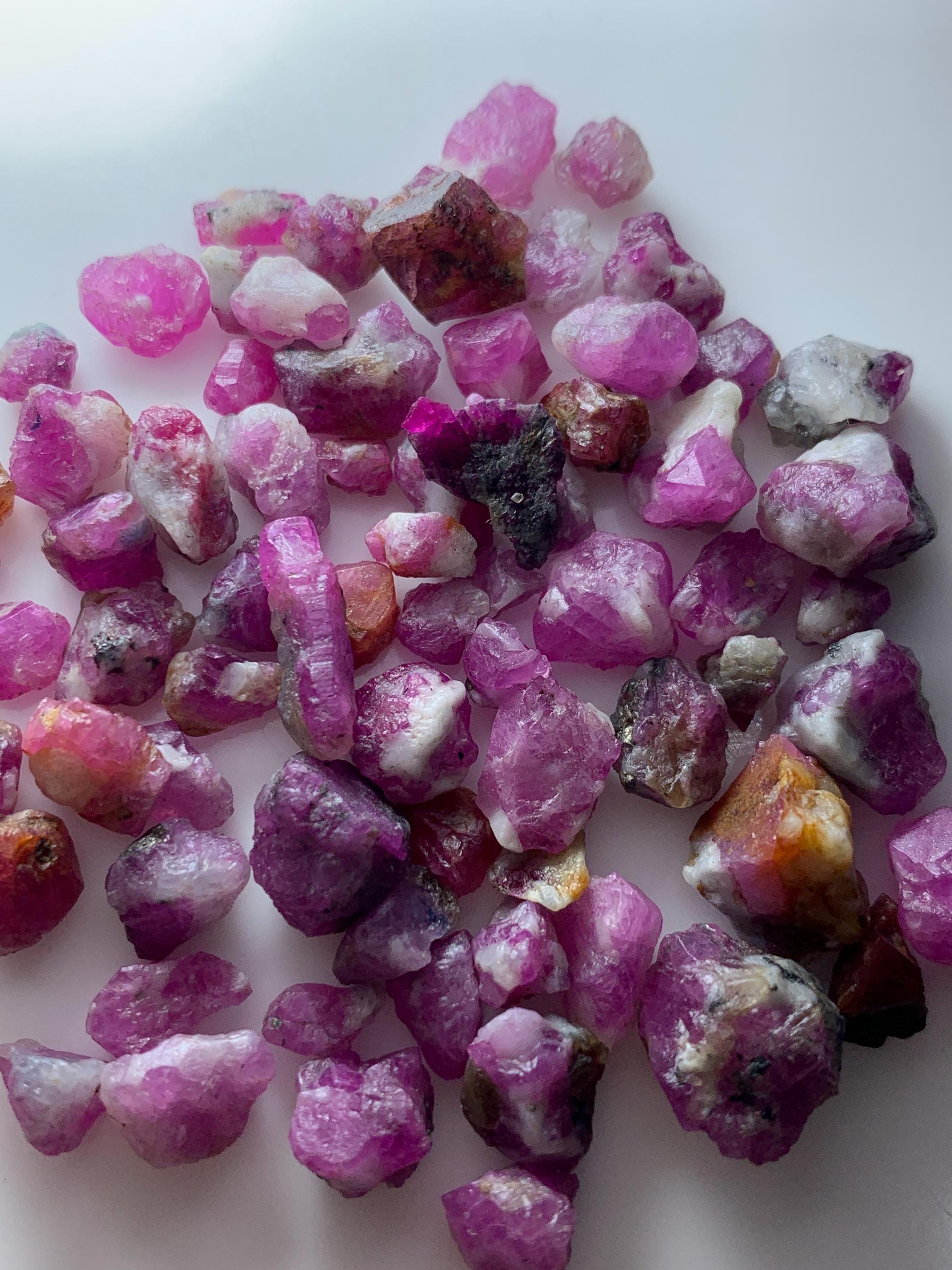 156.42ct Ruby Rough Lot: Untouched Crimson Treasures in Natural
