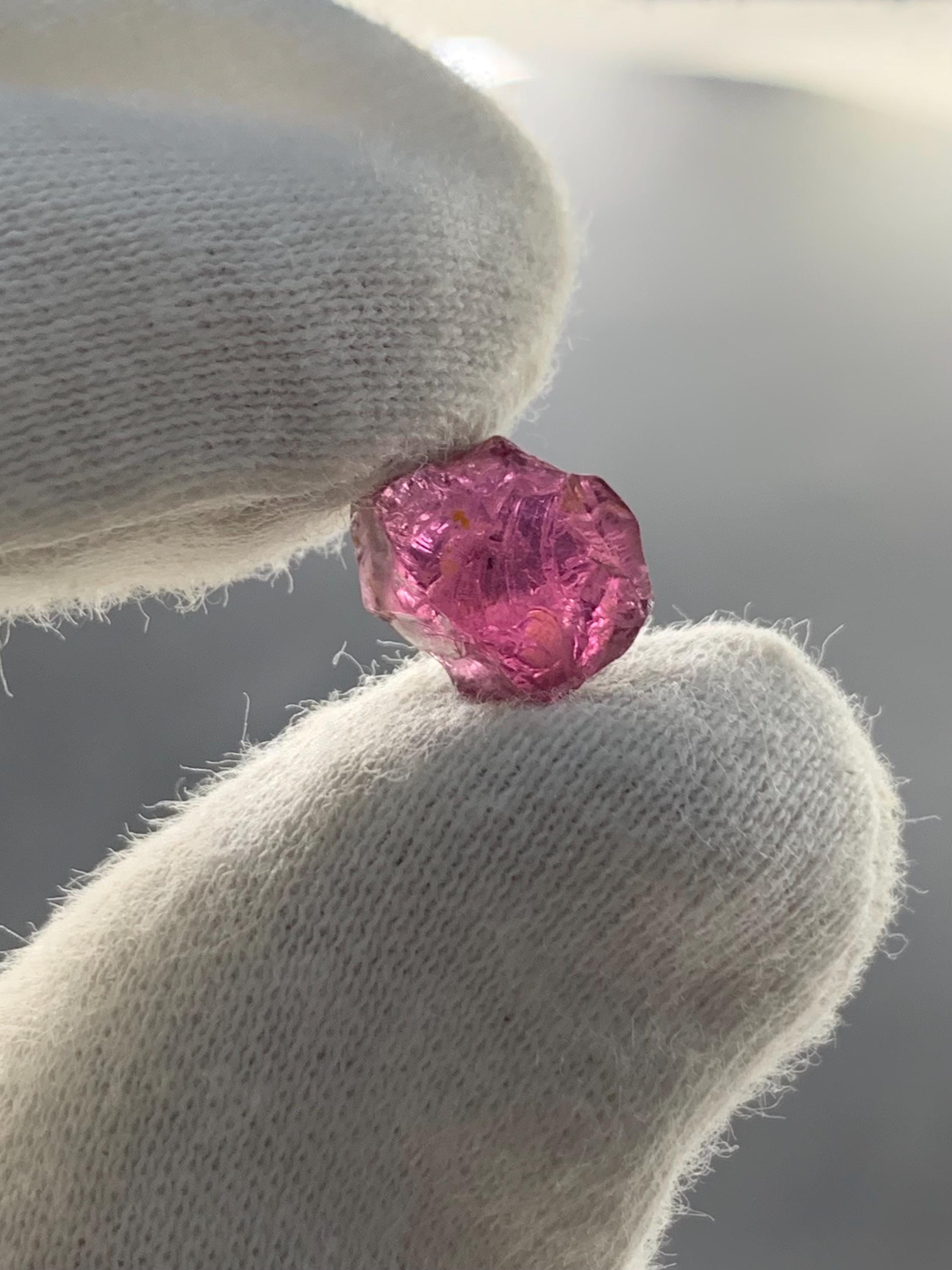 Rhodolite Naturelle De Madagascar – Pierre Précieuse Rouge Pourpre 3,29 Carats – Non Traitée